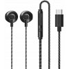 Port TYPE-C Káblové hudobné slúchadlá/Dĺžka kábla 1,2M/ čierna