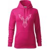 Geometria - Veľký jeleň - Mikina dámská Cape s kapucí - S ( Purpurová )