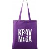 Nápis Krav Maga - Taška bavlnená - 42 x 38 cm ( Fialová )