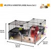 Ferplast Klietka MULTIPLA Hamster LARGE NERA GABBIA s príslušenstvom pre hlodavce 107,5 x 37.5 x 42 cm