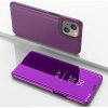 Knižkové puzdro Electroplating Mirror na iPhone 13 Mini - Fialová