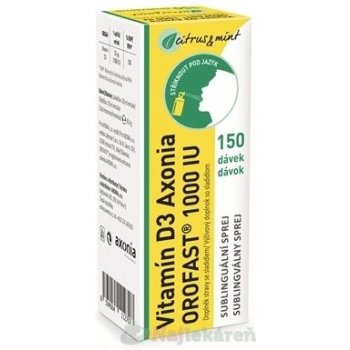 Axonia Orofast Vitamin D3 1000IU sublin.sprej 30 ml od 8,42 € - Heureka.sk