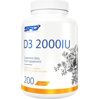 SFD Nutrition D3 2000 IU podpora imunity 200 tabliet