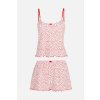 PYŽAMO KARL LAGERFELD KARL HEART CAMI PJ SET WHITE-RED KARL HEART AOP