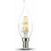 Žiarovka LED sviečková Filament E14 4W, 6400K, 400lm, VT-1997 (V-TAC)