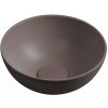 SAPHO - MINOR betónové umývadlo na dosku, priemer 26cm, tmavo hnedá MR26015