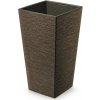 PROSPERPLAST Kvetináč FURU SQUARE ECO WOOD 30cm kávový