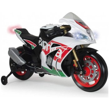 Injusa elektrická motorka Aprilia 12V biela