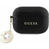 Guess Guess GUAP2PGEHCDK Kryt na AirPods Pro 2 černý/černý Pevný třpytivý přívěsek s diamantem ve tvaru srdce