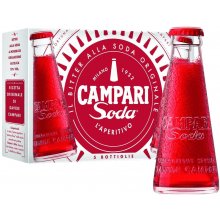 Campari Likér + Soda 10% 5 x 0,098 l (čistá fľaša)