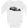 Formula v závode - Body dojčenské s dlhým rukávom - Dlhý r. do 3 mes ( Biela )