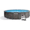 INTEX Prism Frame Greywood 4,57 x 1,22 m set piesková filtrácia 4m3 / hod