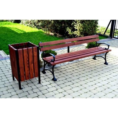 NaK Parková lavička Paula 150 cm 4 cm palisander