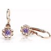 Cutie Jewellery Detské náušnice z ružového zlata C2030-10-X-4 fialová