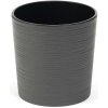 Kinekus Kvetináč plastový, priemer 19cm, MALWA DLUTO, grafitový