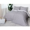 XPOSE® Krepové obliečky MIRIAM DUO - sivé/biele 140x200 cm, 70x90 cm, Krep + Predĺžená možnosť vrátenia tovaru do 50 dní