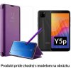 Otváracie Púzdro Luxria Clear View pre Huawei - Fialové pre Huawei: Y5p