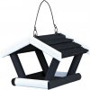 NATURA vonkajšie krmítko otvorené, čierno-biele 17x19x14 cm