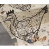 Clayre & Eef Hnedý drôtený dekoračný košík sliepočka Chicken - 30*12*25 cm - Clayre & Eef