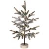 Umelý vianočný zasnežený stromček s LED, 60cm