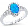 iSperky strieborný prsteň s modrým opálom 156829