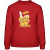 AWDis Sweat Mikina - Pivný motív - Na zdravie - Ohnivá červená - XL - Dámske