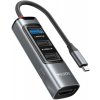 Yesido HB23 5v1 hub - Display Port / USB-C / 3x USB-A na USB-C - sivý - možnosť vrátiť tovar ZADARMO do 30tich dní