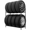 Regál na pneumatiky 8 miestny, 105 cm, čierny