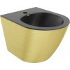 MEXEN - Lena bidet závesný, čierna mat/zlatá vzor 35224877