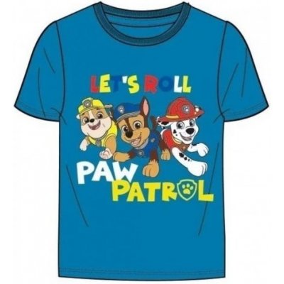 SpinMaster chlapčenské bavlnené tričko s krátkym rukávom Tlapková patrola Lets Doll modré