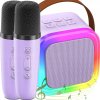 BEZDRÔTOVÁ KARAOKE SÚPRAVA BLUETOOTH REPRODUKTOR RGB AKO DARČEK + 2x MIKROFÓN
