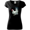 Sliepka kreslená biela - Dámske tričko Pure - M ( Čierna )