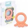 GiliGums Detské hryzátko Baby Octopus Teether, 3m+, marhulova, 1 ks