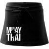 Nápis Muay Thai - Športová sukne - two in one - S ( Čierna )