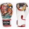 Boxerské rukavice Top King Boxing Culture white/red TKBGCT-SL-1C1