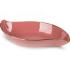 Eurofirany Dekorační keramická miska SIBEL 02 36 x 19 x 6 cm TMAVORUŽOVÝ