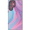 Picasee silikónový čierny obal pre Samsung Galaxy S22 Ultra 5G - Pink liquid