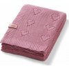 BabyOno 1478/01 BAMBUSOVÁ PLETENÁ DEKA RŮŽOVÁ