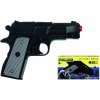 Alltoys policejní pistole černá kovová 8 ran