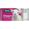 Tento Ellegance Pink Decor toaletný papier 3 vrstvy 8 kotúčov