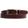 Pánsky spoločenský kožený opasok Špongr 3020 tmavo hnedý Veľkosť opasku = obvod vášho pása (cm): 95 cm