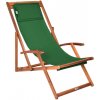 Casaria Záhradné lehátko SIENA, 65x87x102cm, zelená 100487