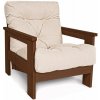 Marior HOME MEXICO Armchair (kreslo z buku) 105 / 140x75x83 cm cream walnut (lněný olej)
