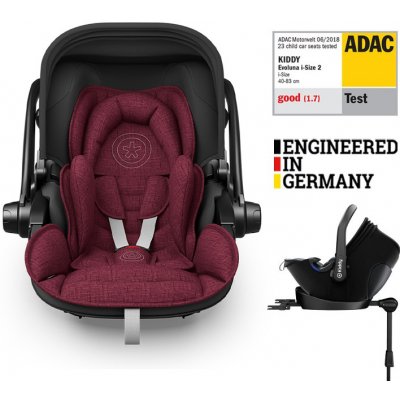 KIDDY Evoluna i-size 2 + Isofix základna 2023 Beet Red Melange