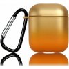 Apple AirPods 1 / AirPods 2 Zlaté kovové nárazuvzdorné TPU puzdro s karabínkovou sponou