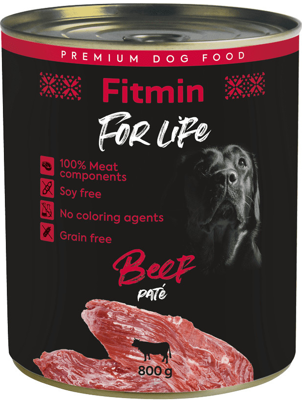 Fitmin For Life dog tin beef 0,8 kg