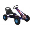 LEAN TOYS Šľapacia kára A 15 nafukovacie kolesá modrá