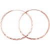Beneto Módne pozlátené kruhové náušnice zo striebra AGUC2439 / SCS-ROSE 4 cm