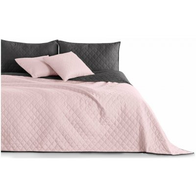 DecoKing Ružovo-čierna obojstranná prikrývka z mikrovlákna Axel 260 x 280