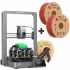 CREALITY 3D Creality Ender-3 V3 3D tlačiareň, vysokorýchlostná 3D tlačiareň 600 mm/s s pohybovým systémom CoreXZ, 60W keramický ohrievač, dvojitý ventilátor, veľkosť tlače 220x220x250 mm + 2*1KG červe